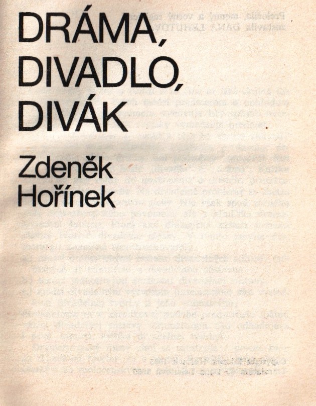 Dráma, divadlo, divák