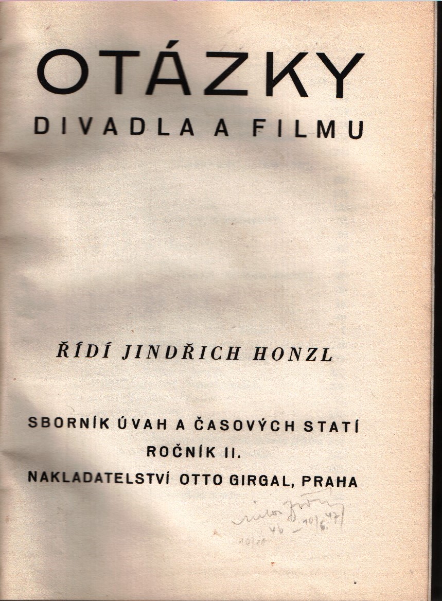 Otázky divadla a filmu II.